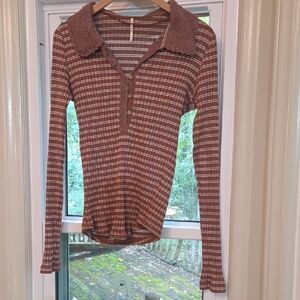 Free People Long Sleeve Knit Top S